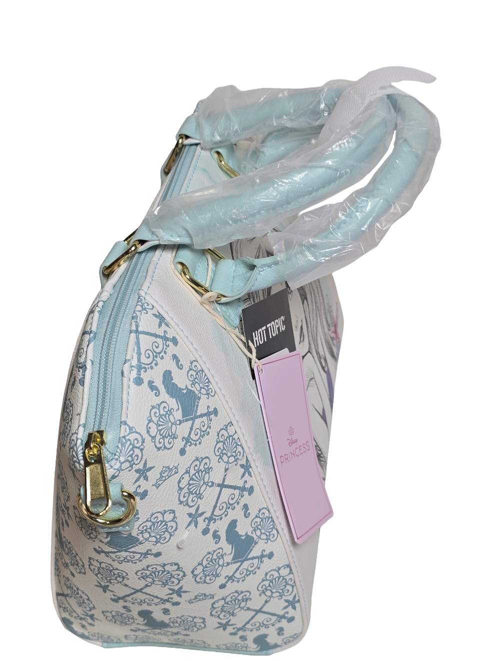Loungefly Disney Little Mermaid Ariel Watercolor Coastal Satchel Tote Bag NWT - Picture 4 of 4